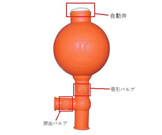 ゴムピペッター(自動弁付き) 天然ゴム製 φ8mm 6270267 1個