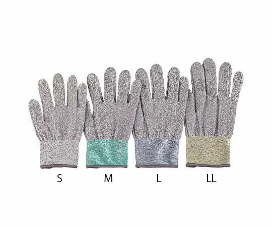 アズツール耐切創手袋(レベル5・コート無) 白 Sサイズ 1双