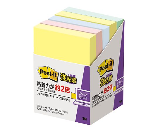 【期間限定!対象商品P2〜20倍】 ポスト・イットR強粘着 ノート 75×50mm 656-5SSAP 1パック(90枚×5個入)