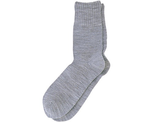 ゴム無しソックス 紳士用 秋冬用（毛混） / 5111H グレー 1足
