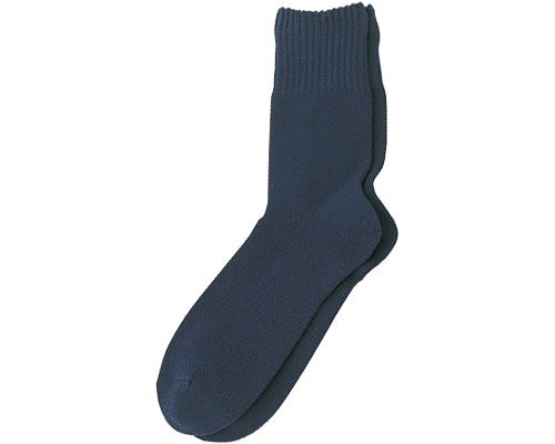 ゴム無しソックス 紳士用 秋冬用（毛混） / 5111H ネービー 1足