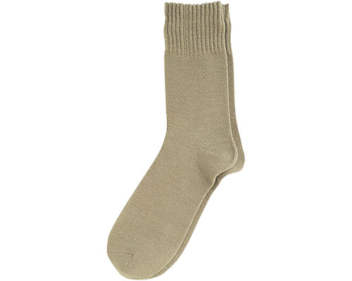 ゴム無しソックス 紳士用 秋冬用（毛混） / 5111H サンド 1足