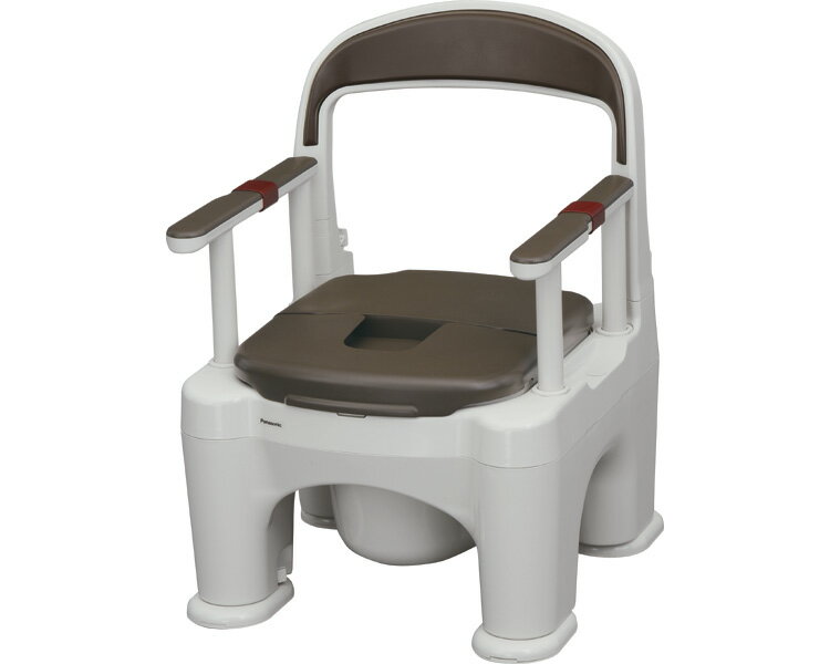 ポータブルトイレ ＜座楽＞ラフィーネ / PN-L30212B 脱臭ソフト便座タイプ 傾斜脚付き モカブラウン 1台