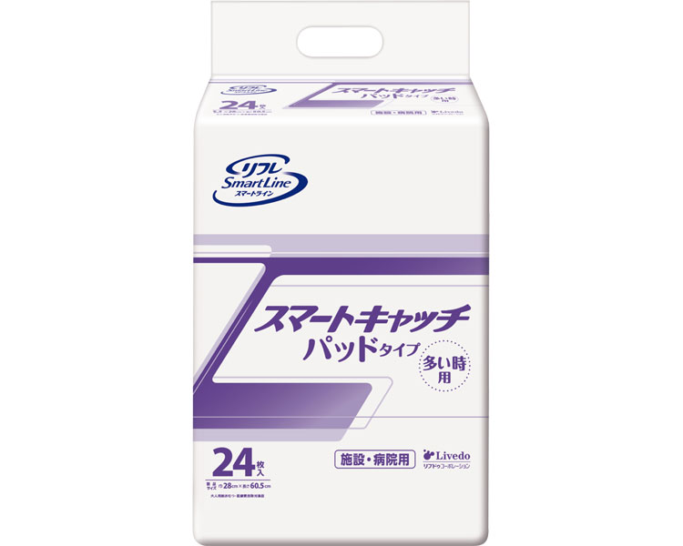 排泄関連 紙オムツ(パッドタイプ) ・すっきりあてやすく長時間モレ安心。・足まわりのモレ防止性能と、アウターへの入れやすさが向上！センターライン入りの全面通気性シート。 ●サイズ／幅29×長さ60.5cm●吸水量目安／約1,070cc●袋入数／24枚●日常生活動作レベル／2_介助があると歩ける・座れる、3_介助が必要●ケース入数/6排泄関連 紙オムツ(パッドタイプ) ・すっきりあてやすく長時間モレ安心。・足まわりのモレ防止性能と、アウターへの入れやすさが向上！センターライン入りの全面通気性シート。 ●サイズ／幅29×長さ60.5cm●吸水量目安／約1,070cc●袋入数／24枚●日常生活動作レベル／2_介助があると歩ける・座れる、3_介助が必要●ケース入数/6