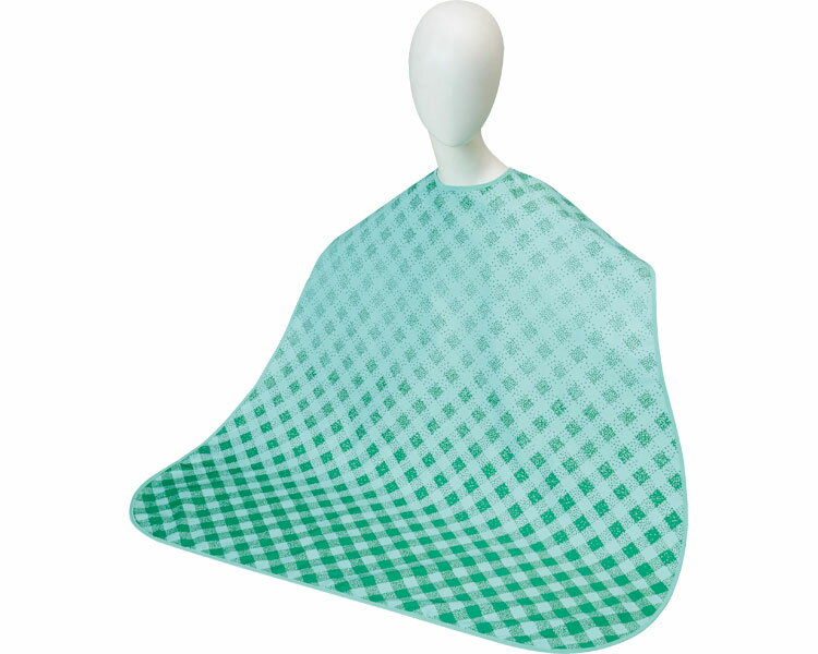食事用エプロンSuper / 6064 チェックグリーン 1枚
