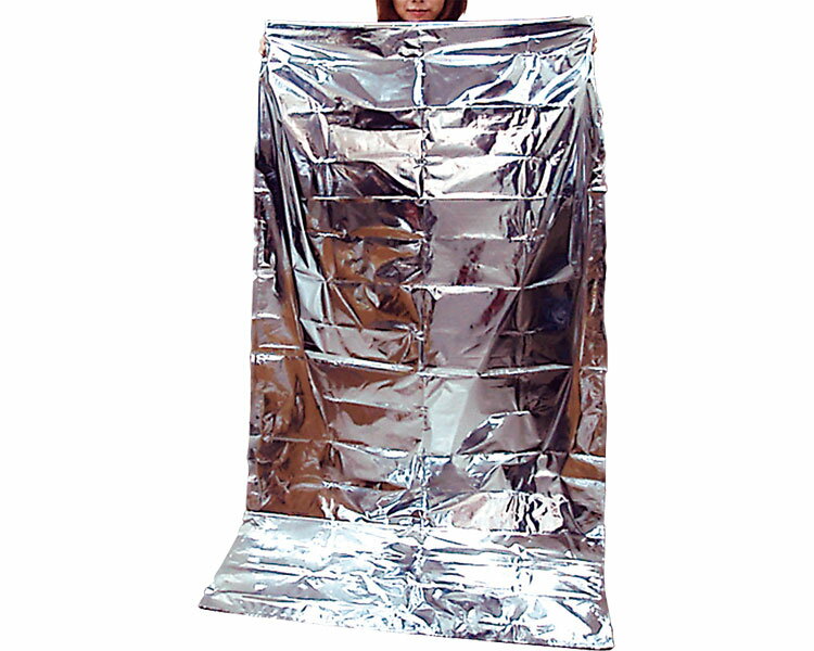 空気枕付 防災アルミ蒸着寝袋 / BNB-180A 1個