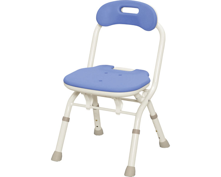 安寿 折りたたみシャワーベンチ FC 背付タイプ / 536-060 ブルー 1台