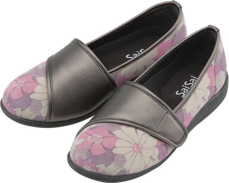 SaiSai～フラワープリント～ W940 婦人用 / 24.0cm フルールパープル 1足