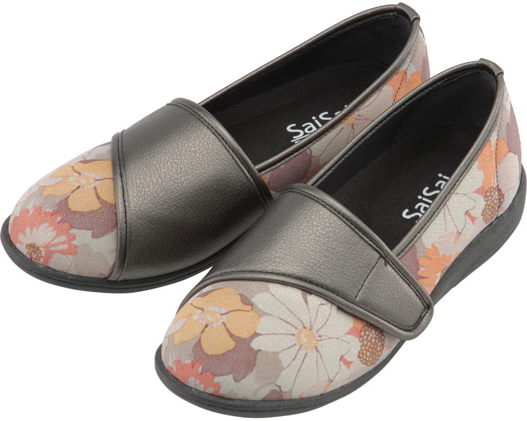 Rakuten - 【期間限定!対象商品P2〜20倍】 SaiSai〜フラワープリント〜 W940 婦人用 / 26.0cm フルールオレンジ 1足