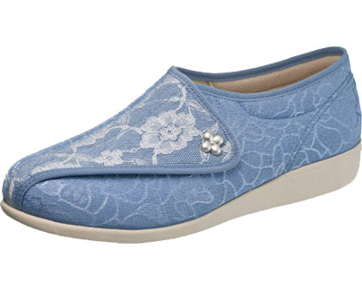 快歩主義 L011 婦人用 / 23.0cm ブルー/ホワイト 1足