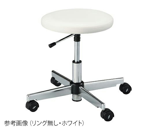 クリーンルーム用帯電防止チェア(クラス100対応) リング無し ホワイト CR-83W 1脚