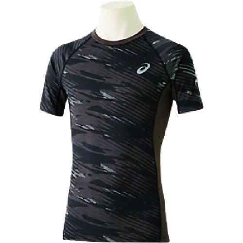 Work Clothes - 【期間限定!対象商品P2〜20倍】 ASICS　【売切廃番】ウィンジョブハーフスリーブシャツ　パフォーマンスブラック／ダークグレー　M　1着 (2271A040.001M)