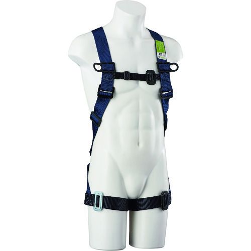 特長:●腿ベルト水平型の普及モデル。●プレートバックルを採用することで軽量を図り、各部機能を簡略化する事でリーズナブルな価格を実現いたしました。●市場で人気の水平をお手軽に体験いただける商品です。 仕様:●サイズ：LL●色：ネイビー/ブラック●腿バックル：プレート●ベルト幅(mm)：45●最大使用可能質量：130kg●胸ベルト寸法 幅(mm)：25 仕様2:●厚生労働省「墜落制止用器具の規格」適合品●休止フック掛け付●肩・腿ベルト幅：45mm●胸ベルト幅：25mm●腿水平型●胸バックル：プレートバックル●胴ベルト別売特長:●腿ベルト水平型の普及モデル。●プレートバックルを採用することで軽量を図り、各部機能を簡略化する事でリーズナブルな価格を実現いたしました。●市場で人気の水平をお手軽に体験いただける商品です。 仕様:●サイズ：LL●色：ネイビー/ブラック●腿バックル：プレート●ベルト幅(mm)：45●最大使用可能質量：130kg●胸ベルト寸法 幅(mm)：25 仕様2:●厚生労働省「墜落制止用器具の規格」適合品●休止フック掛け付●肩・腿ベルト幅：45mm●胸ベルト幅：25mm●腿水平型●胸バックル：プレートバックル●胴ベルト別売