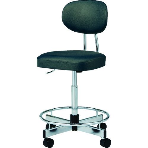 ノーリツ 導電オフィスチェア 導電ビニールレザー黒 肘なし 1脚 (TLE17LZBK)