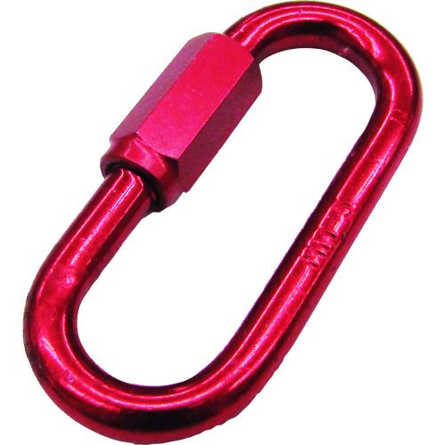 水本 アルミリングキャッチ（アルマイト付） レッド 線径8mm 長さ62mm 1個 (B-497)