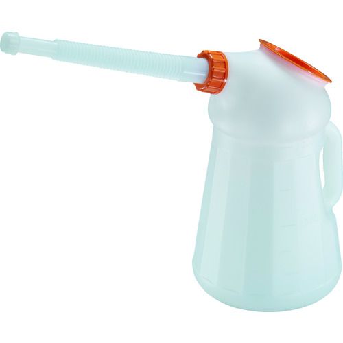 特長:●本体・ノズルの両方に蓋が付いており、さらにノズルの方には、こし網付きと液体排出時の異物混入を防ぐことが出来ます。●ノズルキャップ・こしあみ付き●ノズルのキャップはフタに装着できます。 用途:●水・機械油などの注入に。 仕様:●ノズル...