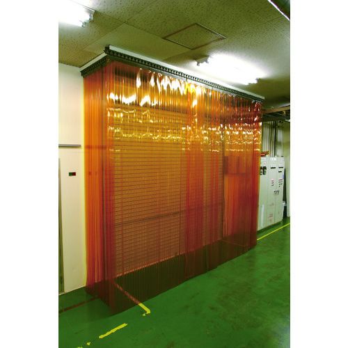 TRUSCO ストリップドアシートセット 防虫オレンジ 厚み2mm幅200mm 取付間口2m×高さ3m 完全オーバーラップ 1S (TSBO220-PR-2030S)