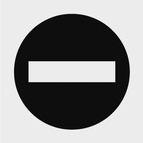 TRUSCO　マークステッカー　100×100　「立入禁止」マーク　透明地　黒文字　1枚入　1枚 (TSN100M1TM)