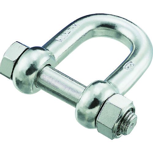 特長:●緩み止めナットを使用しているため、ワリピンを使用していません。●緩みにくく、さらに施工しやすく、スッキリした外観になっています。 用途:●チェーン・ワイヤ・ロープの端末金具として使用します。 仕様:●ねじ径：M24●使用荷重(kN)：31.6●B(mm)：50●D(mm)：25●L(mm)：100●d(mm)：50●t(mm)：25 材質／仕上:●材質：ステンレス(SUS304)●仕上げ：バレル研磨仕上げ特長:●緩み止めナットを使用しているため、ワリピンを使用していません。●緩みにくく、さらに施工しやすく、スッキリした外観になっています。 用途:●チェーン・ワイヤ・ロープの端末金具として使用します。 仕様:●ねじ径：M24●使用荷重(kN)：31.6●B(mm)：50●D(mm)：25●L(mm)：100●d(mm)：50●t(mm)：25 材質／仕上:●材質：ステンレス(SUS304)●仕上げ：バレル研磨仕上げ