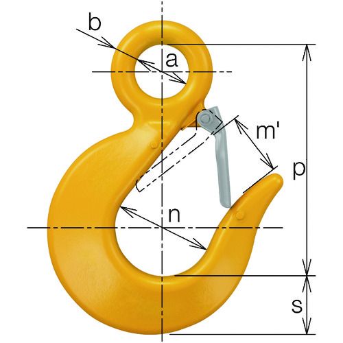用途:●安全レバー付、吊り荷側用フック。 仕様:●基本使用荷重(t)：5.2●チェーン線径(mm)：13●適合チェーン線径(mm)：13●寸法(mm)a：38.0●寸法(mm)b：21.5●寸法(mm)m：46●寸法(mm)n：63.0●寸法(mm)p：171●寸法(mm)s：47.5●寸法(mm)t：34.5●寸法(mm)m’：46●使用荷重(t)：5.2●スリングフック寸法(mm)n：63●スリングフック寸法(mm)a：38●スリングフック寸法(mm)s：47.5 材質／仕上:●合金鋼用途:●安全レバー付、吊り荷側用フック。 仕様:●基本使用荷重(t)：5.2●チェーン線径(mm)：13●適合チェーン線径(mm)：13●寸法(mm)a：38.0●寸法(mm)b：21.5●寸法(mm)m：46●寸法(mm)n：63.0●寸法(mm)p：171●寸法(mm)s：47.5●寸法(mm)t：34.5●寸法(mm)m’：46●使用荷重(t)：5.2●スリングフック寸法(mm)n：63●スリングフック寸法(mm)a：38●スリングフック寸法(mm)s：47.5 材質／仕上:●合金鋼