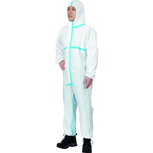 TRUSCO 【売切廃番】衛生作業用不織布製使い捨て防護服 Mサイズ 1着 (MPWM)