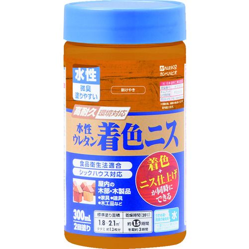 KANSAI 水性ウレタン着色ニス 300ML 新けやき 1個 (774-121-300)