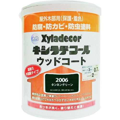 KANSAI 水性XDウッドコートS タンネングリーン 0.7L 1缶 (00097670130000)