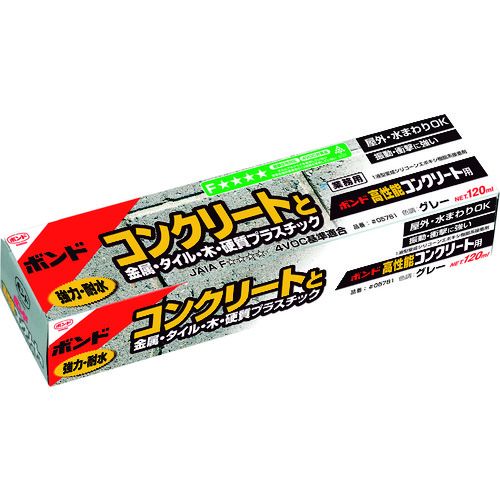 特長:●耐熱・耐寒・耐久性に優れています。●硬化後も弾力性を保持し、耐振動性にも優れています。 用途:●内外・水まわり（浴室や屋外洗い場、外壁など）のコンクリート面への接着に。●各種タイル、各種プレート・表札、階段ノンスリップ、屋外用木枠。 仕様:●色：灰色●容量(ml)：120 仕様2:●日本接着剤工業会 JAIA F☆☆☆☆●JAIA 4VOC基準適合品 材質／仕上:●主成分：変成シリコーンエポキシ樹脂系 セット内容／付属品:●ヘラ 注意:●浴槽内部には使用できません。特長:●耐熱・耐寒・耐久性に優れています。●硬化後も弾力性を保持し、耐振動性にも優れています。 用途:●内外・水まわり（浴室や屋外洗い場、外壁など）のコンクリート面への接着に。●各種タイル、各種プレート・表札、階段ノンスリップ、屋外用木枠。 仕様:●色：灰色●容量(ml)：120 仕様2:●日本接着剤工業会 JAIA F☆☆☆☆●JAIA 4VOC基準適合品 材質／仕上:●主成分：変成シリコーンエポキシ樹脂系 セット内容／付属品:●ヘラ 注意:●浴槽内部には使用できません。