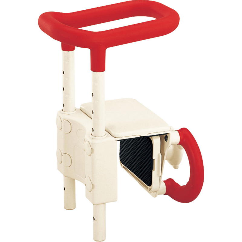 ○高さ調節付浴槽手すり UST-165W レッド536-610