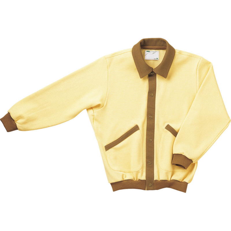 ◎スクエアニット室内着(えり付前開タイプ) L クリーム5101