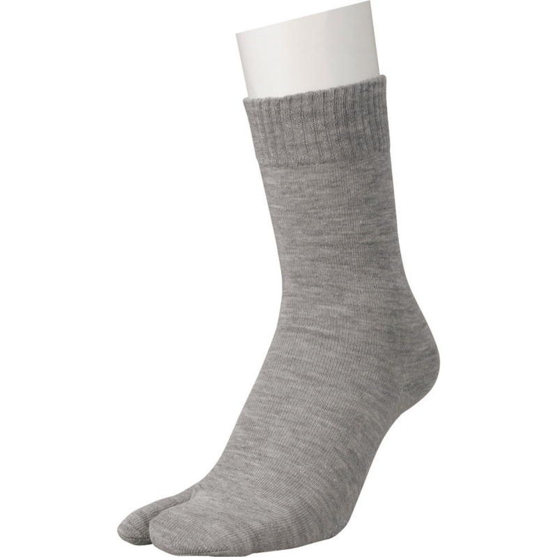 タビ型ゴムなしすべり止めソックス婦人グレー92363300