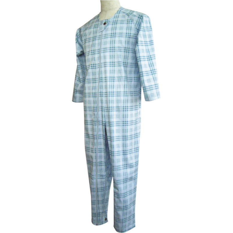 マンラク1型ねまき(オールシーズン) S ブルーチェックMR-1001