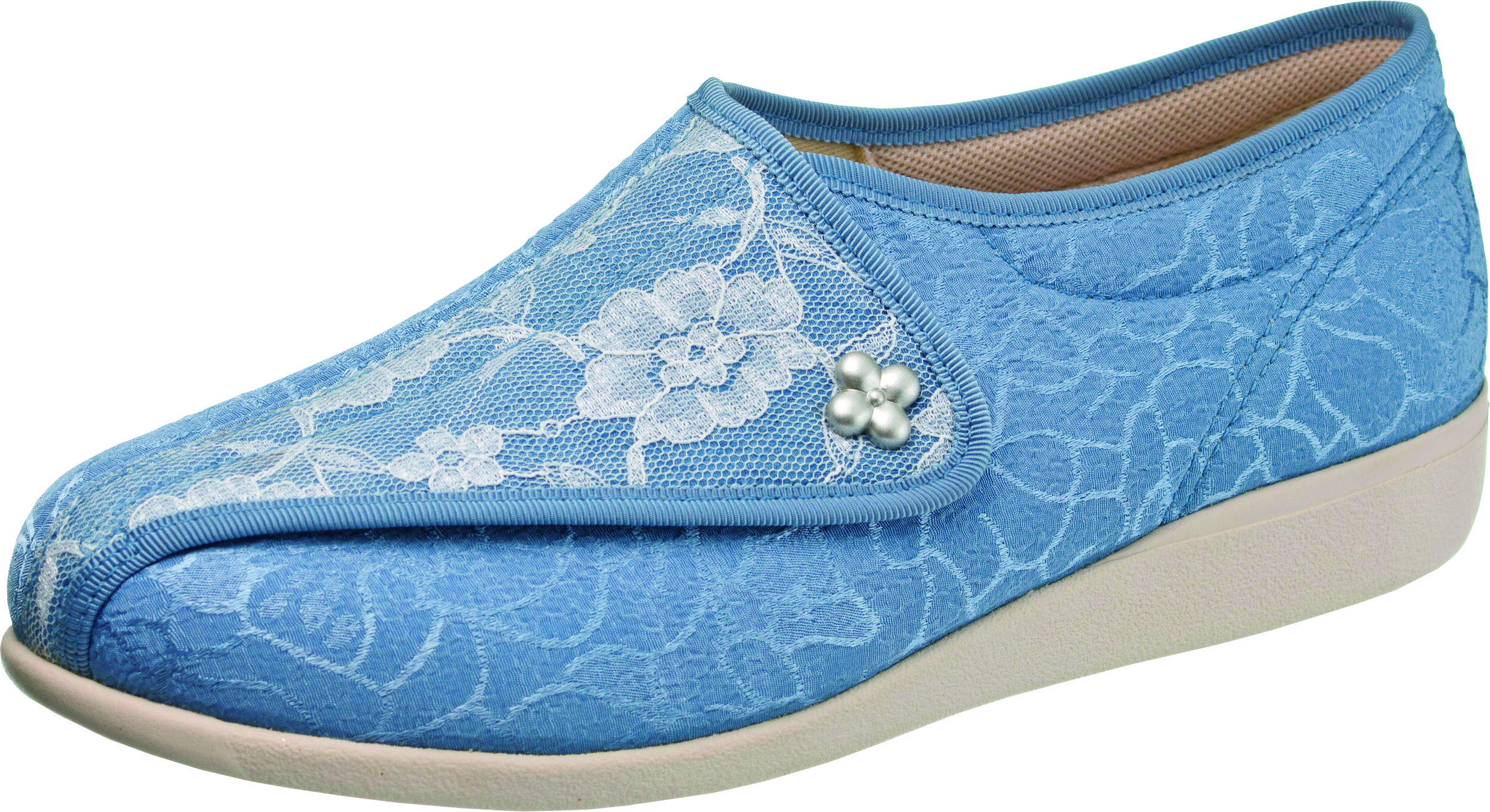 快歩主義 L011 22.5cm ブルー/ホワイトKS20544-