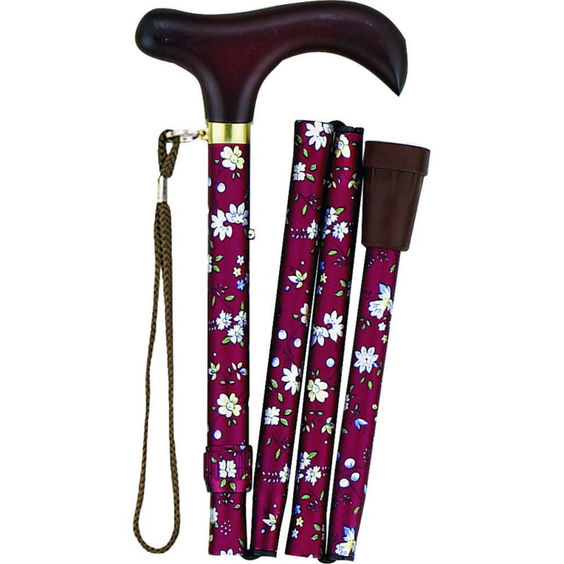 折りたたみコンパクトステッキF 花柄R55-F5