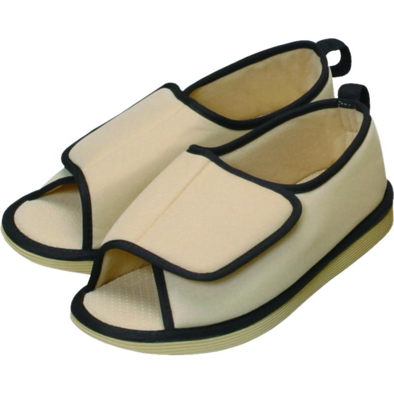 転倒予防シューズつま先なし S ベージュ91132