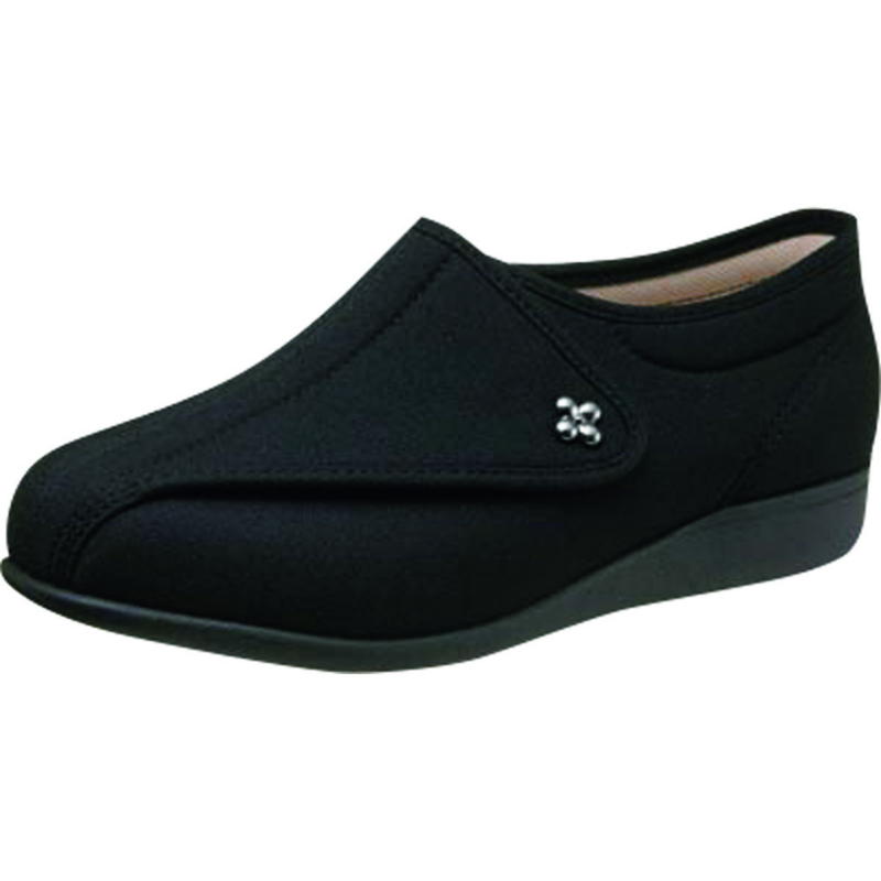 快歩主義 L011-5E 23.5cm ブラックストレッチKS23143(4.0)