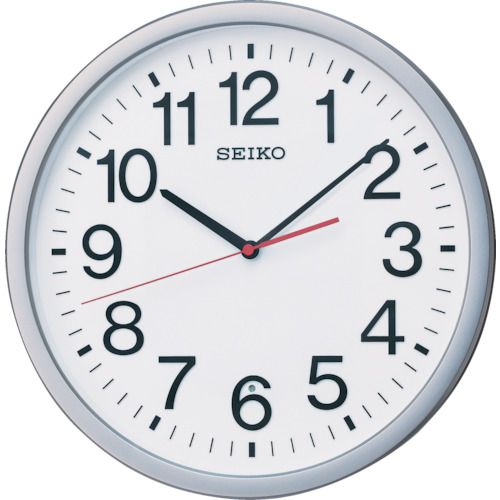 SEIKO 電波掛時計 直径361×48 P枠 銀色メタリック 1個 (KX229S)