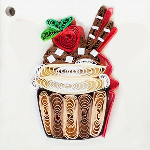 Quilling Card  [Chocolate Cup Cake] GT306 1