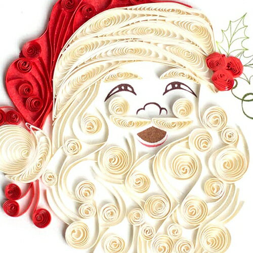 【期間限定!対象商品P2〜20倍】 Quilling Card クリスマスカード [Santa Beard] HD603 2