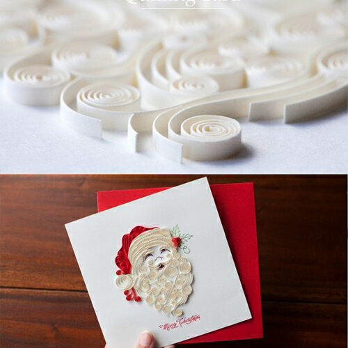【期間限定!対象商品P2〜20倍】 Quilling Card クリスマスカード [Santa Beard] HD603 3