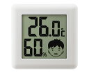 デジタル温湿度計 ピッコラ ホワイト O-282WT 1個