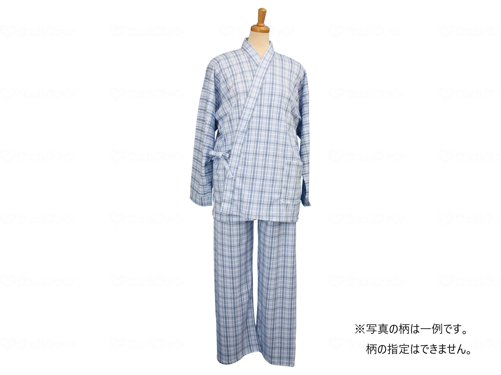 羽衣綿業スムース二部式ねまき（紳士用） ブルー M