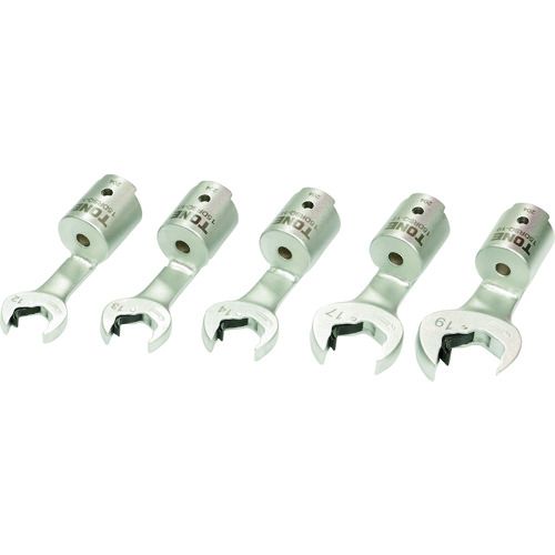 TONE　差替式トルクレンチ用交換クイックスパナヘッドセット　T15Dシリーズ　5点セット　1S (15DRSQ50)(4.0)