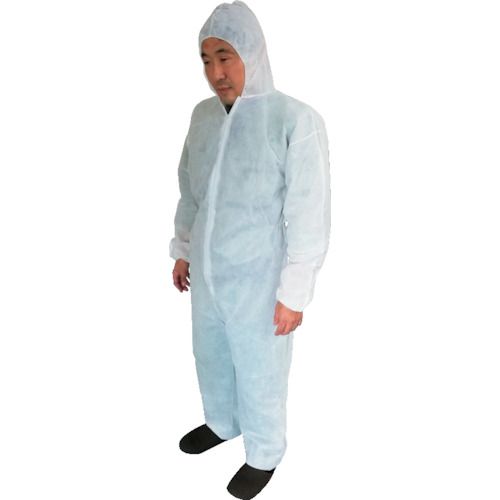 特長:●1層タイプの不織布つなぎ服です。●携帯等を取り出す際に便利なWジップ仕様です。 用途:●汚れや埃の多い現場●清掃作業●塗装作業 仕様:●色：白●サイズ：LL●適応身長(cm)：170〜185●適応胸囲(cm)：90~105●適応股下(cm)：76 材質／仕上:●ポリプロピレン特長:●1層タイプの不織布つなぎ服です。●携帯等を取り出す際に便利なWジップ仕様です。 用途:●汚れや埃の多い現場●清掃作業●塗装作業 仕様:●色：白●サイズ：LL●適応身長(cm)：170〜185●適応胸囲(cm)：90~105●適応股下(cm)：76 材質／仕上:●ポリプロピレン