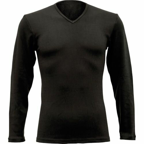 リベルタ 暖撃 サーモワン Vネック長袖 メンズ用 ブラック L 1着 (TO26100001)