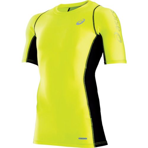 ASICS　【売切廃番】ウィンジョブハーフスリーブシャツ　フラッシュイエロー　XL　1着 (CH5001.86XL)