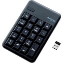 ELECOM 2.4GHzワイヤレステンキーパッド ブラック 1個 (TKTDM017BK)
