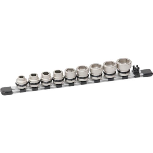 TONE　インパクト用ショートソケットセット　差込角12．7mm　6角　1S (HNV409SS)