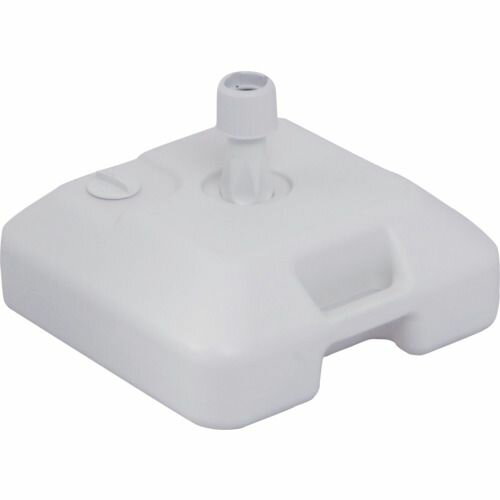 緑十字 のぼり立て台（注水型） アイボリー ノボリ用ポール台Q型 430角×H280mm PE製 1台