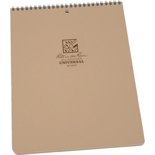 RITR　【売切廃番】8　1／2X11　トップスパイラル　ノートブック　ユニバーサル　タン　1冊 (985T)